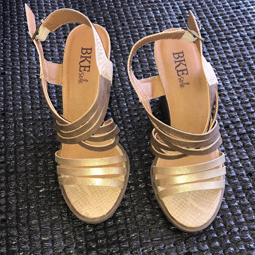 Strappy Wedge Heels